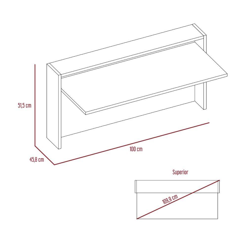 Escritorio Flotante The Wall Duna 100x51.5cm sin Cajones - Escritorios y Archivadores | Bylmo