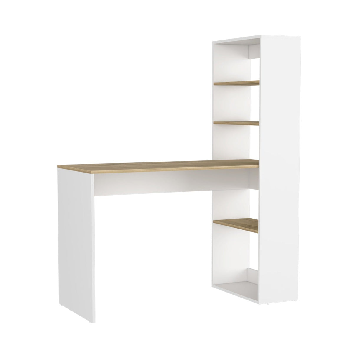 Escritorio Z120 Blanco 120 cm con Estantería - Escritorios | Bylmo