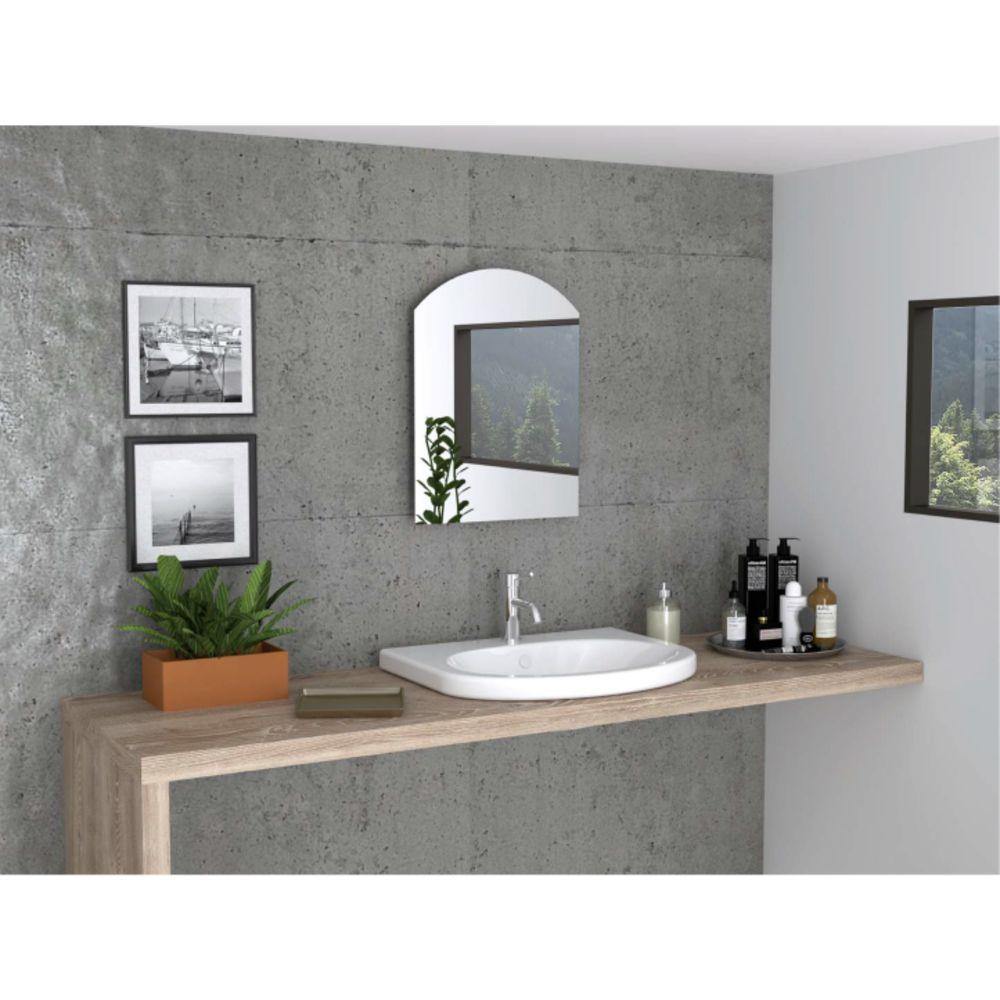 Espejo de Baño Affi Plateado 45x60cm Arco Superior con Biselado - Espejos de Baño | Bylmo