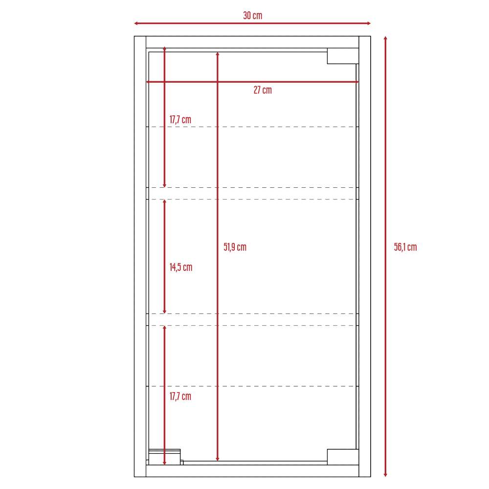 Espejo de Baño Merlo Rectangular 30 cm - Espejos de Baño | Bylmo