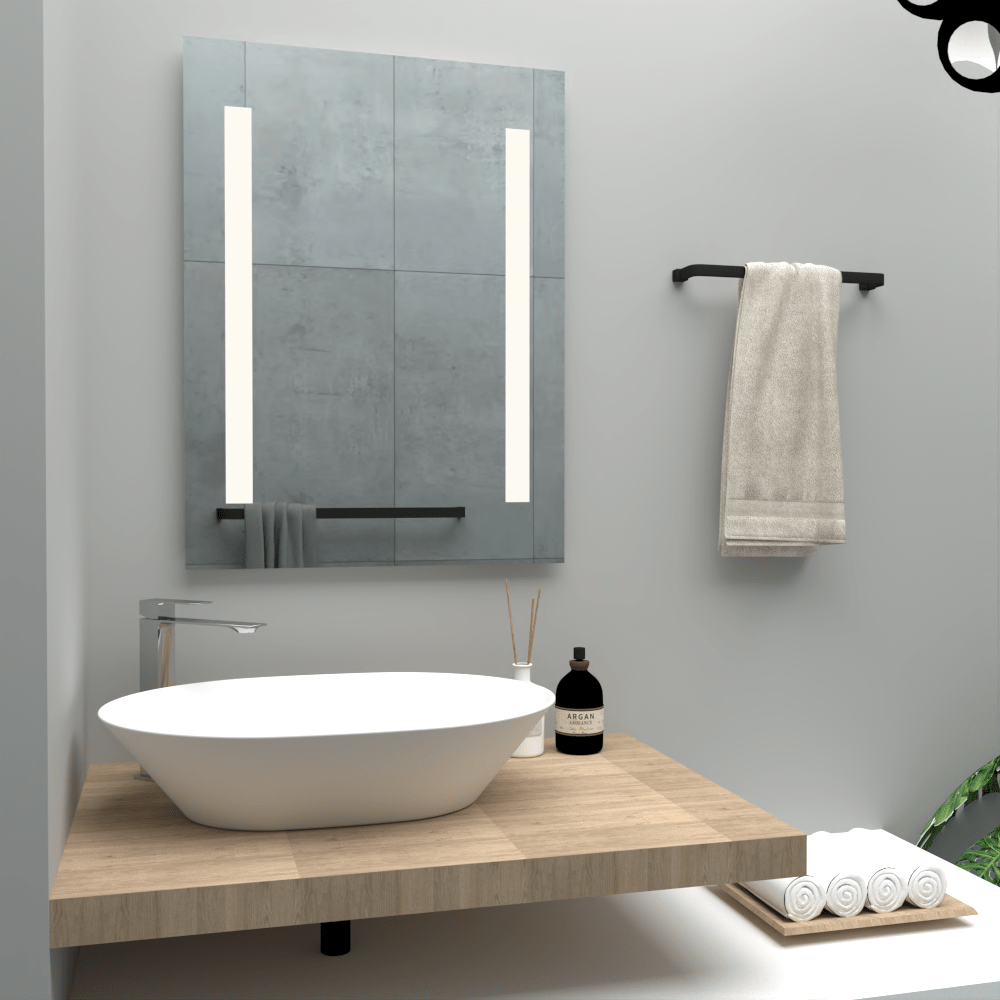Espejo de Baño Bari Plateado 60x80cm Rectangular - Espejos de Baño | Bylmo