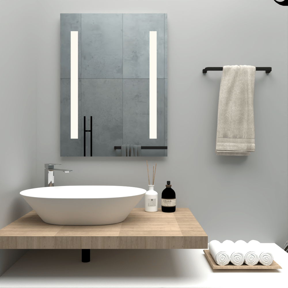 Espejo de Baño Bari Plateado 60x80cm Rectangular - Espejos de Baño | Bylmo