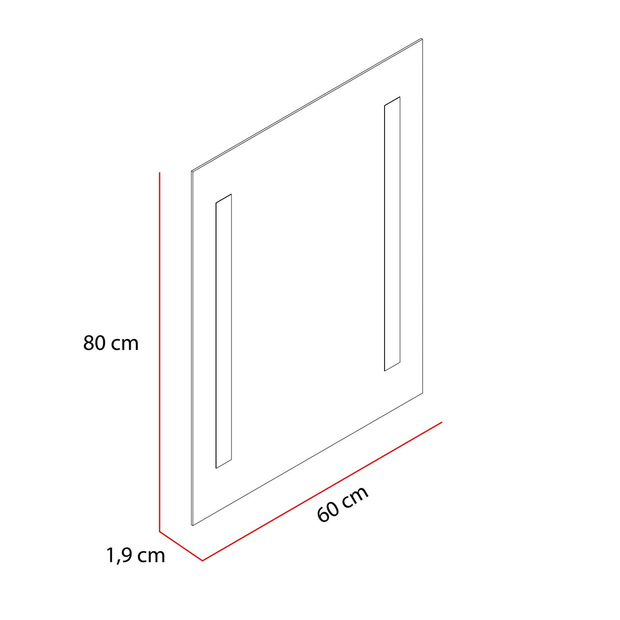 Espejo de Baño Bari Plateado 60x80cm Rectangular - Espejos de Baño | Bylmo