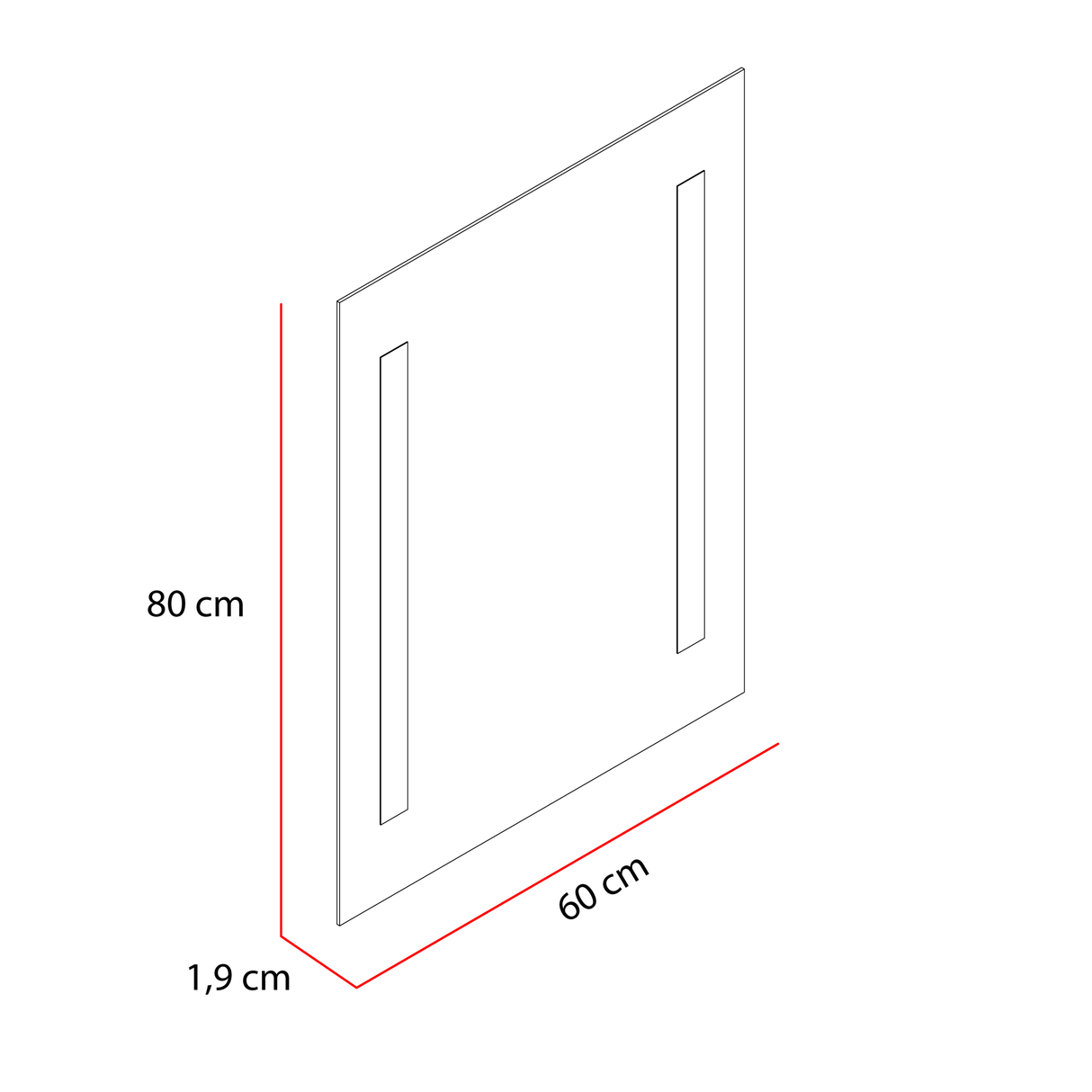 Espejo de Baño Bari Plateado 60x80cm Rectangular - Espejos de Baño | Bylmo