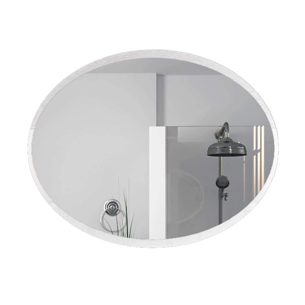 Espejo de Baño Horus Plateado 70x55cm Ovalado con Biselado - Espejos de Baño | Bylmo