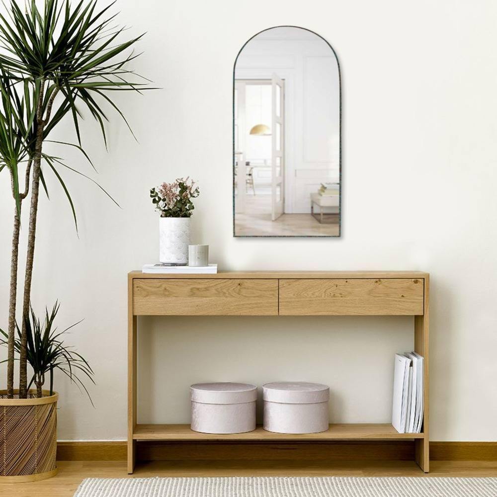 Espejo de Pared Ibiza Dorado 40x80cm Arco Superior con Marco Metalico - Espejos Decorativos | Bylmo