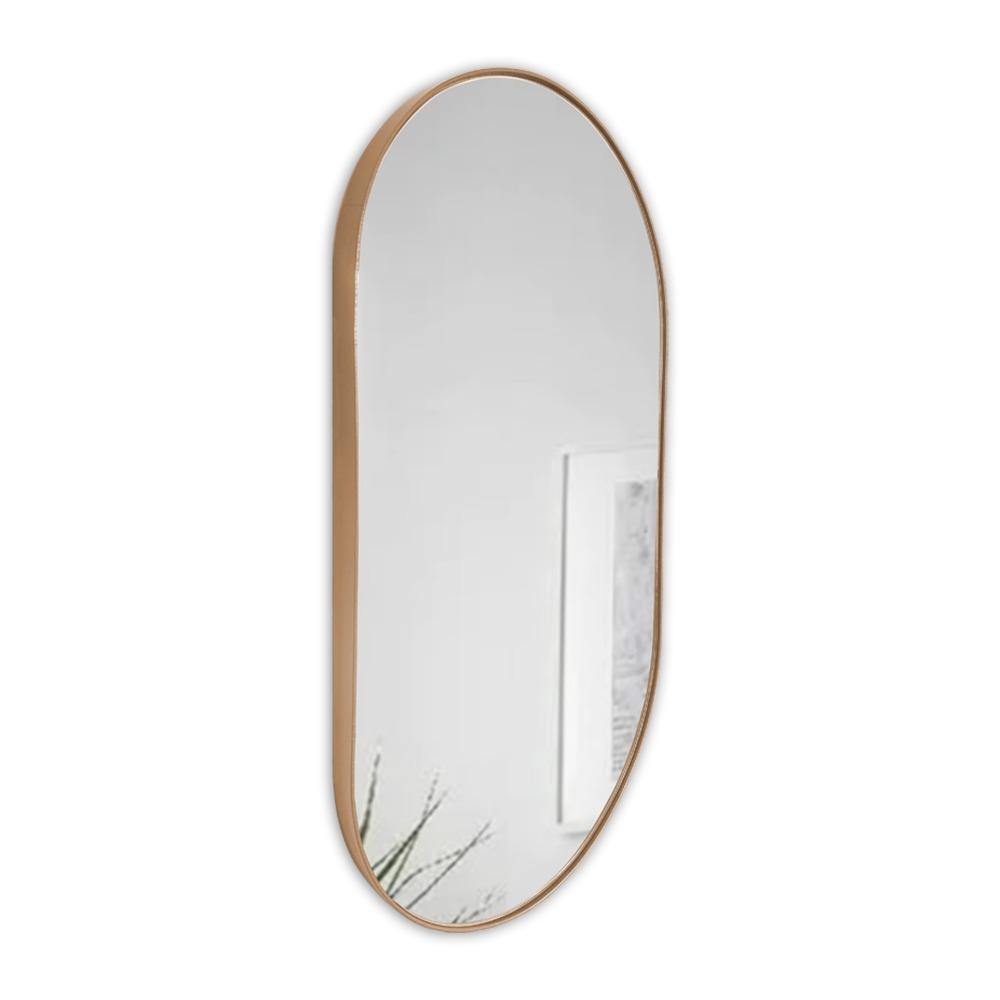 Espejo de Pared Ovalado Negro 100x50cm Ovalado con Marco Metalico - Espejos Decorativos | Bylmo