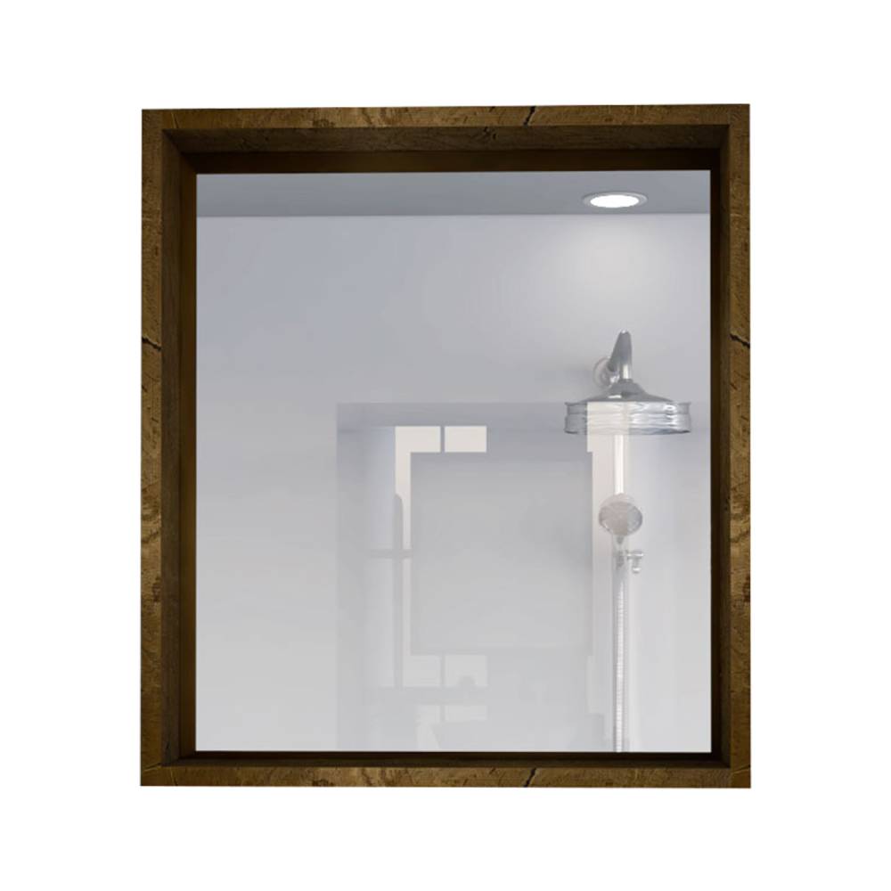 Espejo de Baño Parma Cafe 53.6x63.6cm Cuadrado y con Marco En Madera - Espejos de Baño | Bylmo