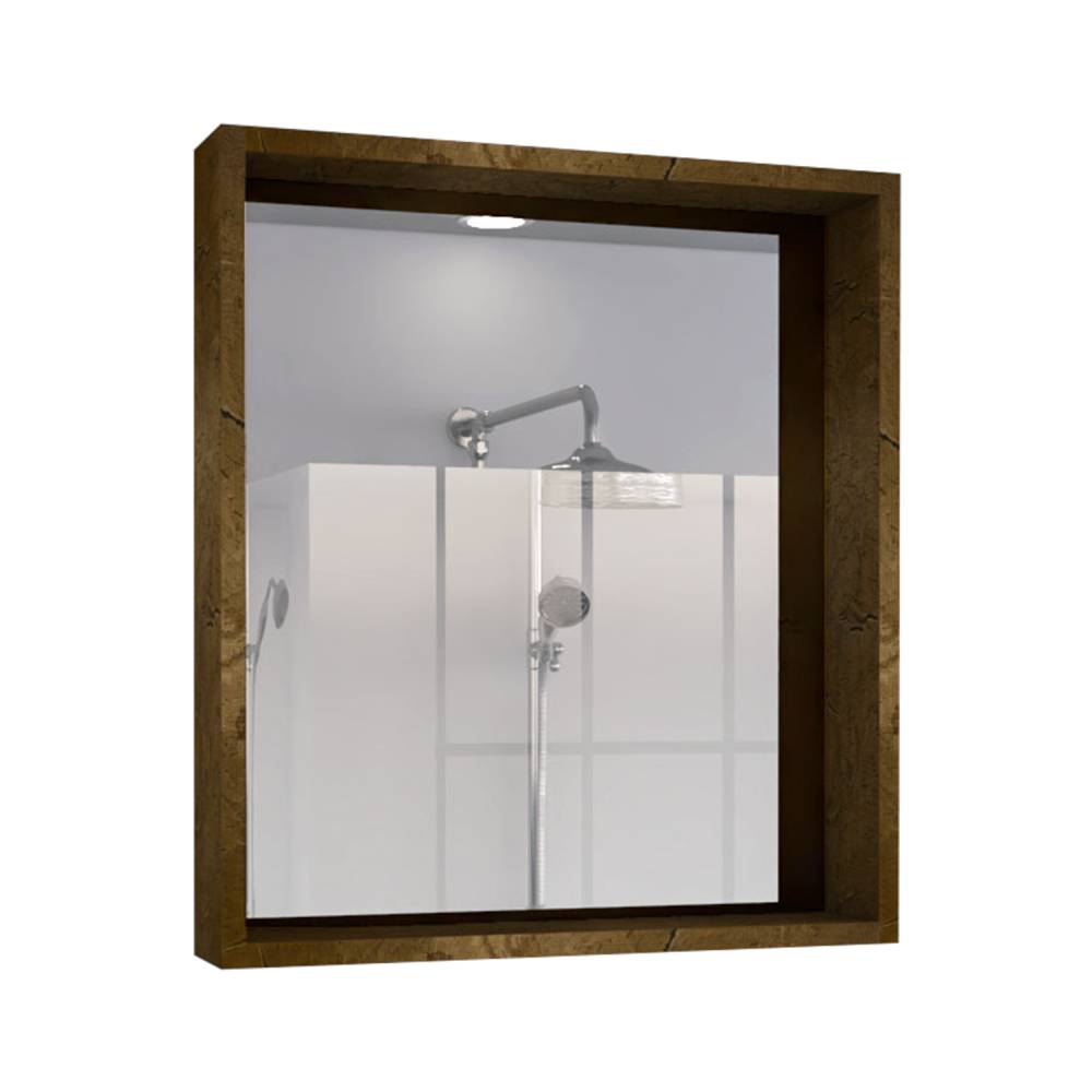 Espejo de Baño Parma Cafe 53.6x63.6cm Cuadrado y con Marco En Madera - Espejos de Baño | Bylmo