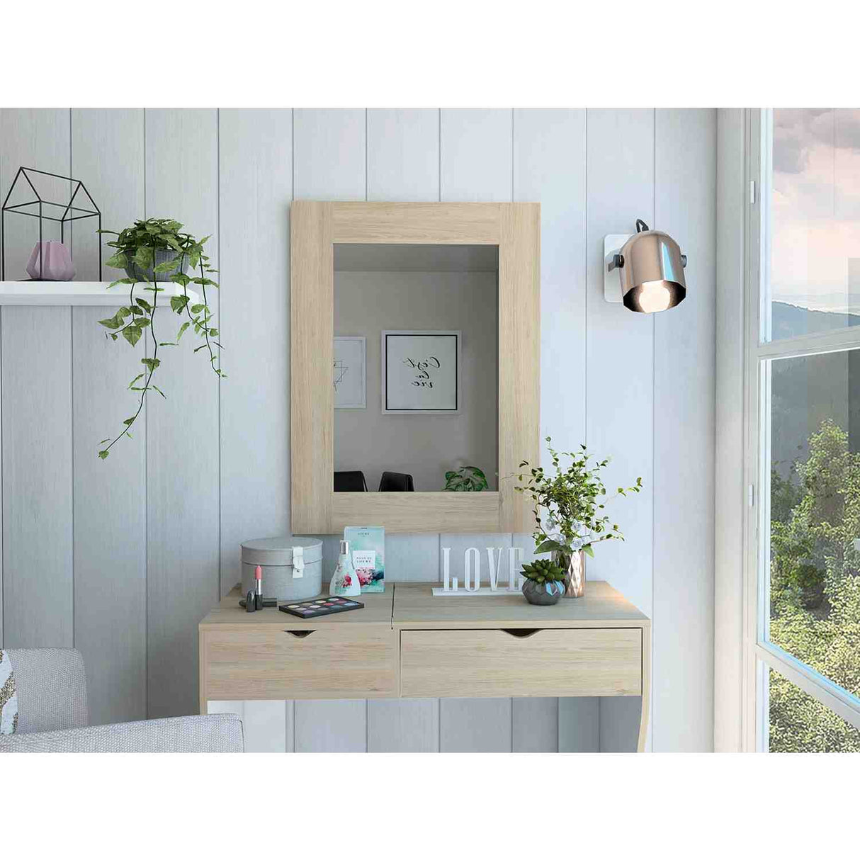 Espejo de Pared Perla Rovere 60x80cm Rectangular con Marco En Madera - Espejos Decorativos | Bylmo