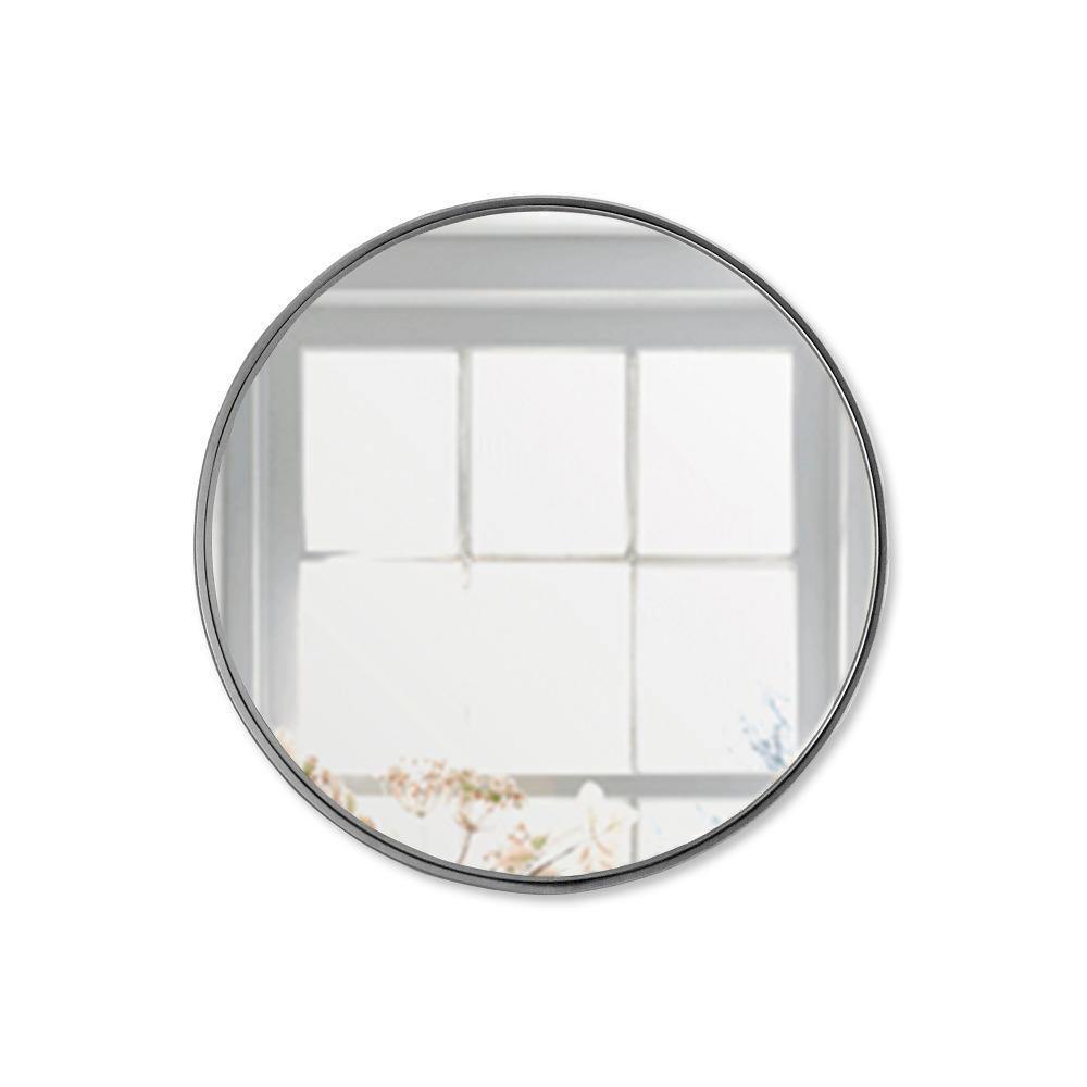 Espejo de Pared Negro 60x60cm Redondo con Marco Metalico - Espejos Decorativos | Bylmo