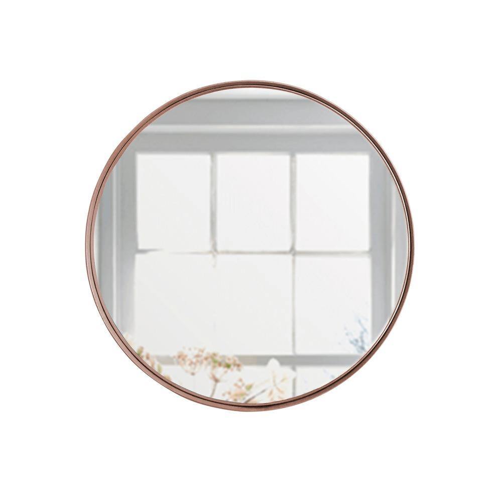 Espejo de Pared Negro 60x60cm Redondo con Marco Metalico - Espejos Decorativos | Bylmo