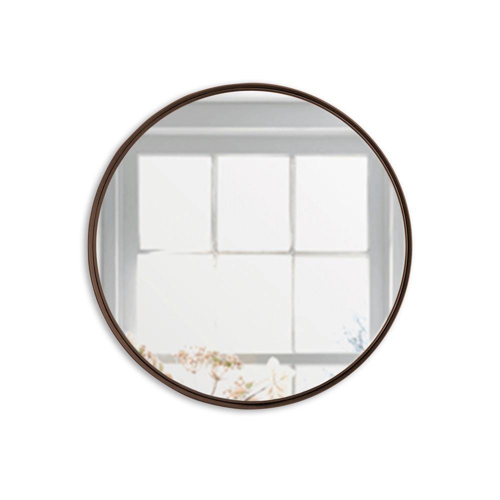 Espejo de Pared Negro 60x60cm Redondo con Marco Metalico - Espejos Decorativos | Bylmo