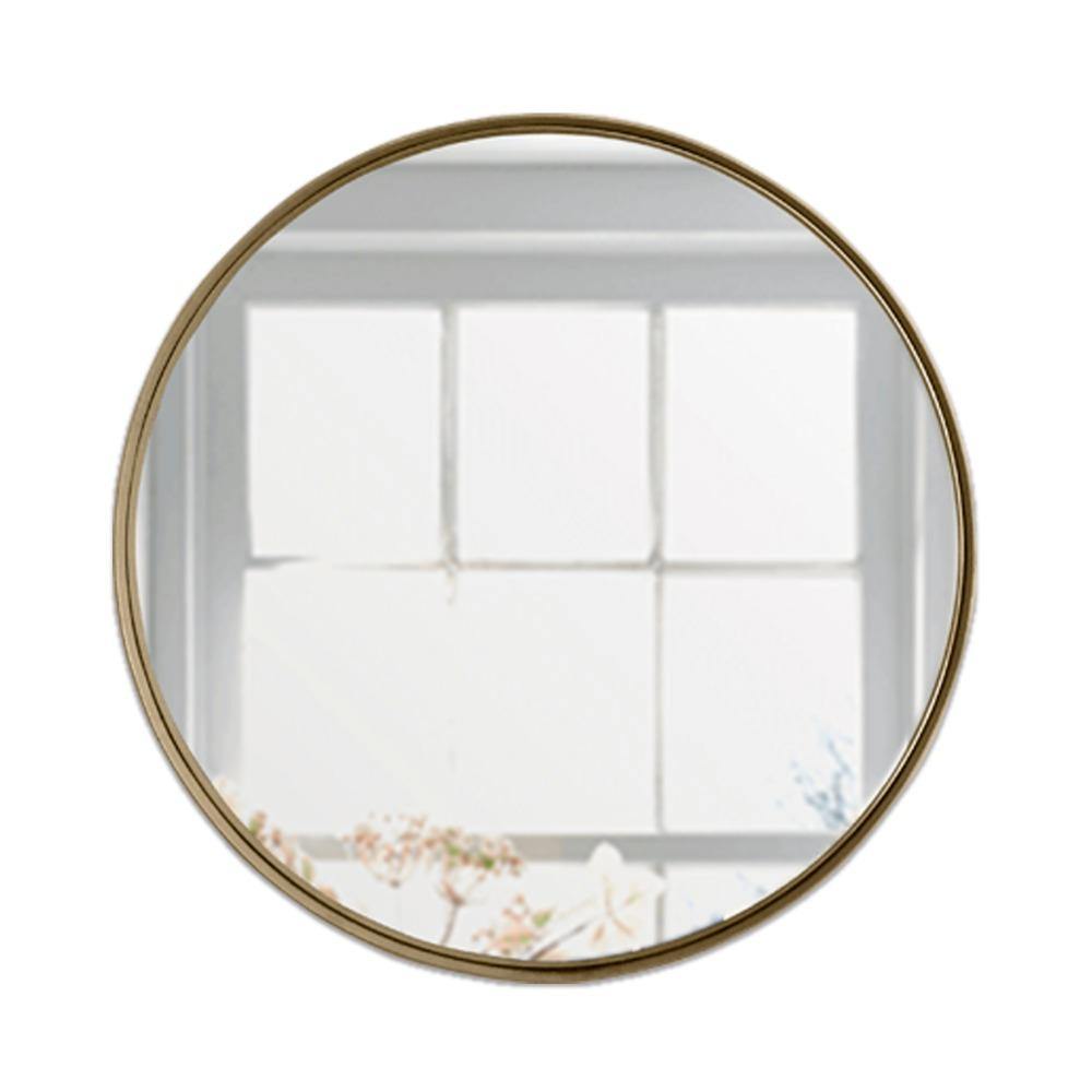 Espejo de Pared Osaka Plata 80x80cm Redondo con Marco Metalico - Espejos Decorativos | Bylmo