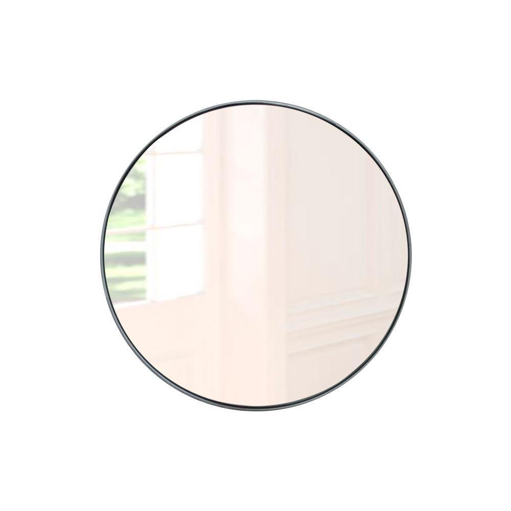 Espejo de Pared Plata 60x60cm Redondo con Marco Metalico - Espejos Decorativos | Bylmo