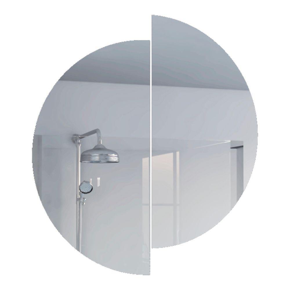 Espejo de Baño Rimini Plateado 60x60cm Redondo con Biselado - Espejos de Baño | Bylmo