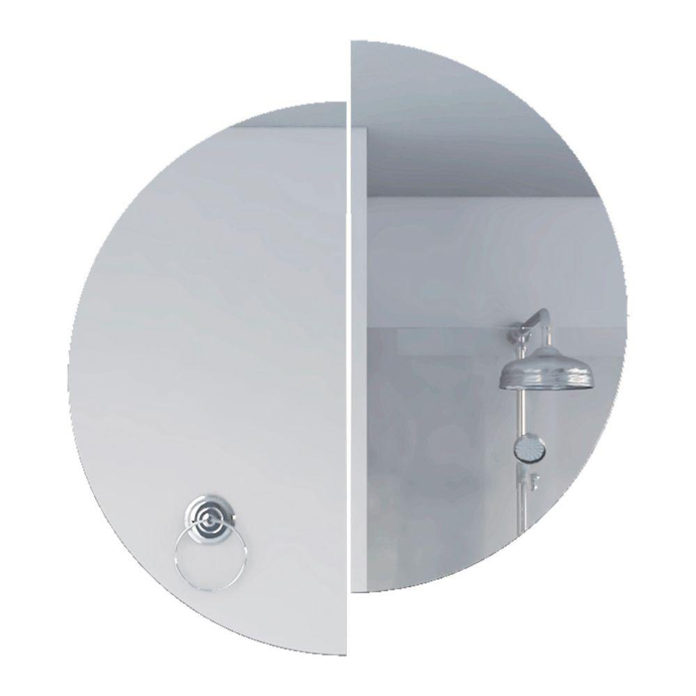 Espejo de Baño Rimini Plateado 60x60cm Redondo con Biselado - Espejos de Baño | Bylmo