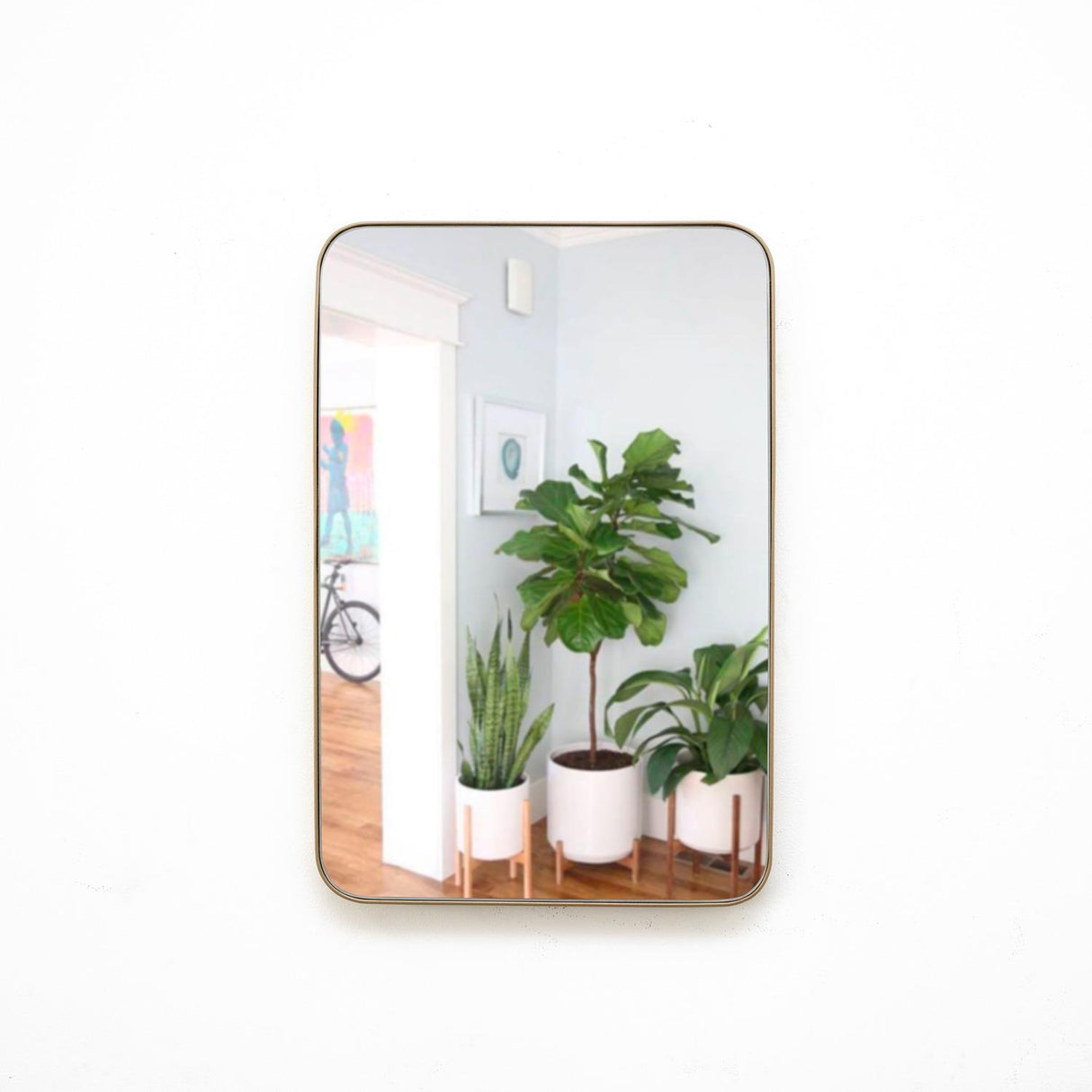 Espejo de Pared Salamanca Dorado 60x80cm Rectangular con Marco Metalico - Espejos Decorativos | Bylmo