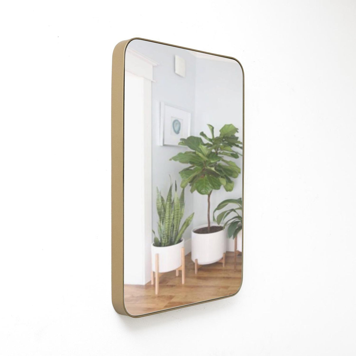 Espejo de Pared Salamanca Dorado 60x80cm Rectangular con Marco Metalico - Espejos Decorativos | Bylmo