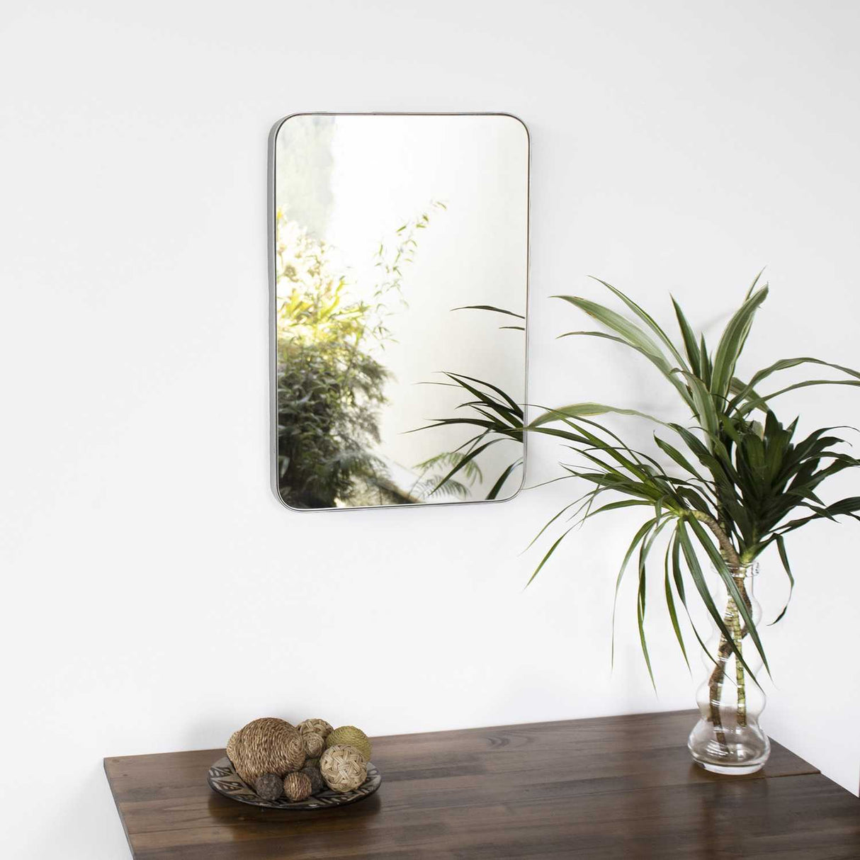 Espejo de Pared Salamanca Plata 60x80cm Rectangular con Marco Metalico - Espejos Decorativos | Bylmo