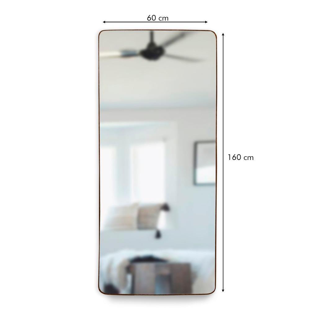 Espejo de Piso Tanger Negro 60x160cm Rectangular con Marco y Soporte Metálico - Espejos Decorativos | Bylmo