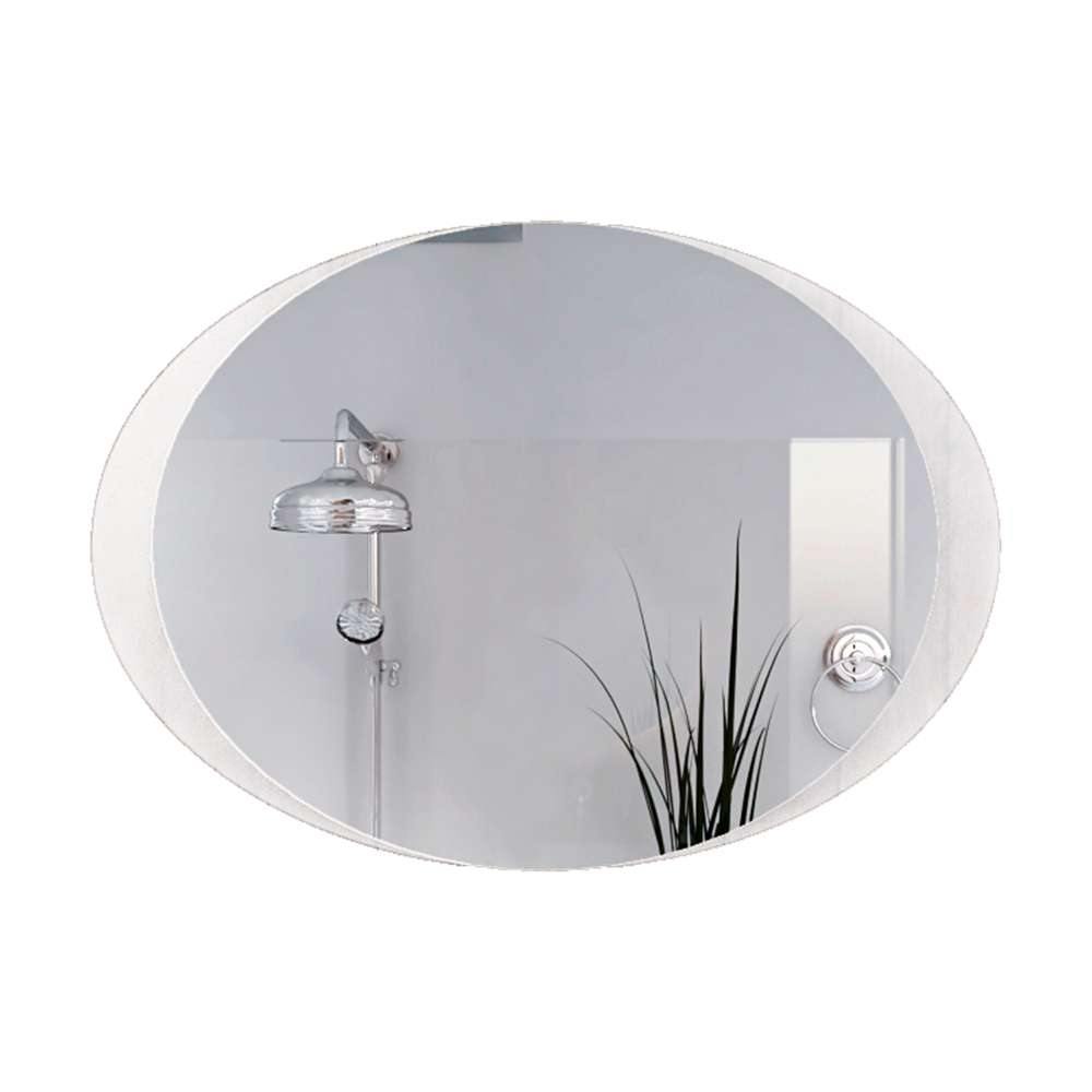 Espejo de Baño Varese Plateado 70x50cm Ovalado con Biselado - Espejos de Baño | Bylmo