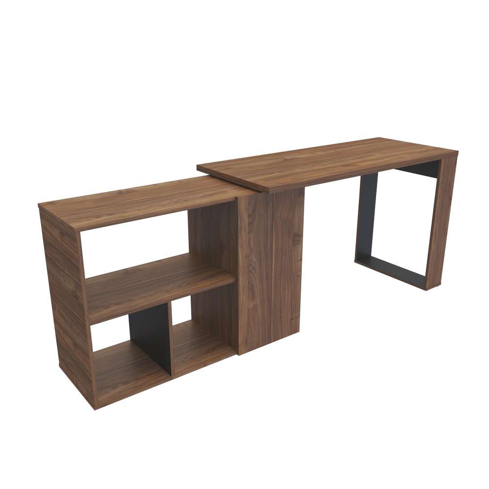 Escritorio en L Quadratta Gales 126 cm Transformable con Entrepaños - Escritorios y Archivadores | Bylmo