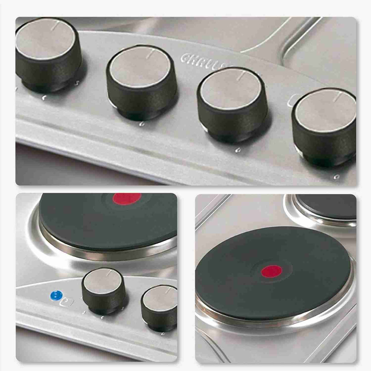 Estufa Eléctrica de Empotrar Challenger Acero 59x51cm de Cuatro Quemadores - Electrodomesticos | Bylmo