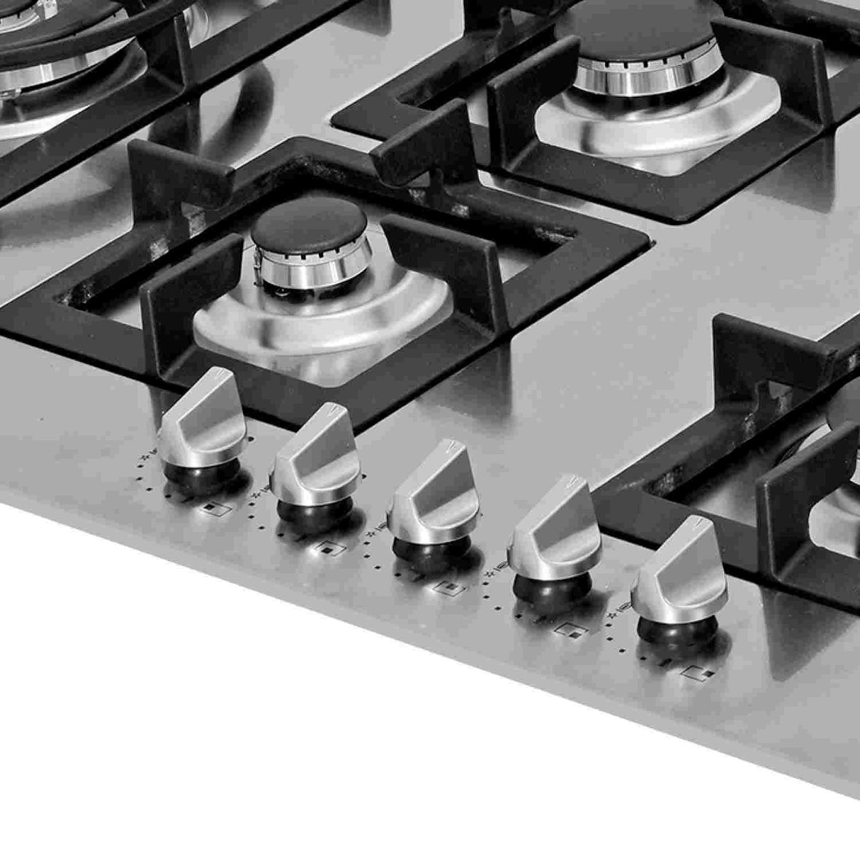 Estufa de Empotrar SI 86 cm Acero a Gas de 5 Puestos - Electrodomesticos | Bylmo