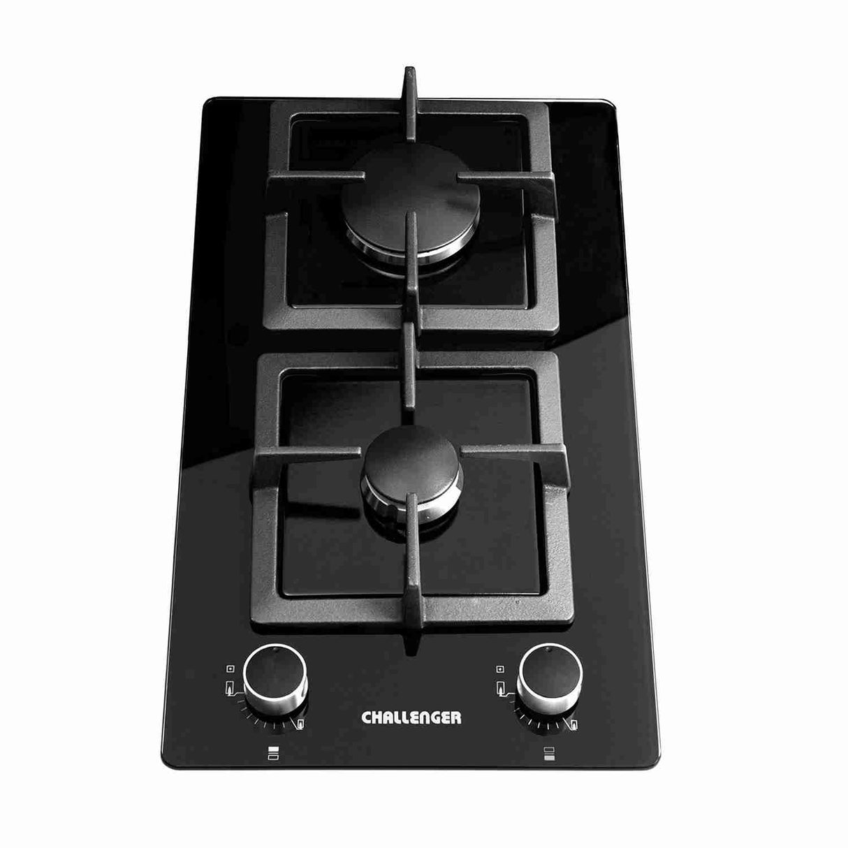 Estufa de Empotrar Challenger Negro 30x52cm de Dos Quemadores - Electrodomesticos | Bylmo