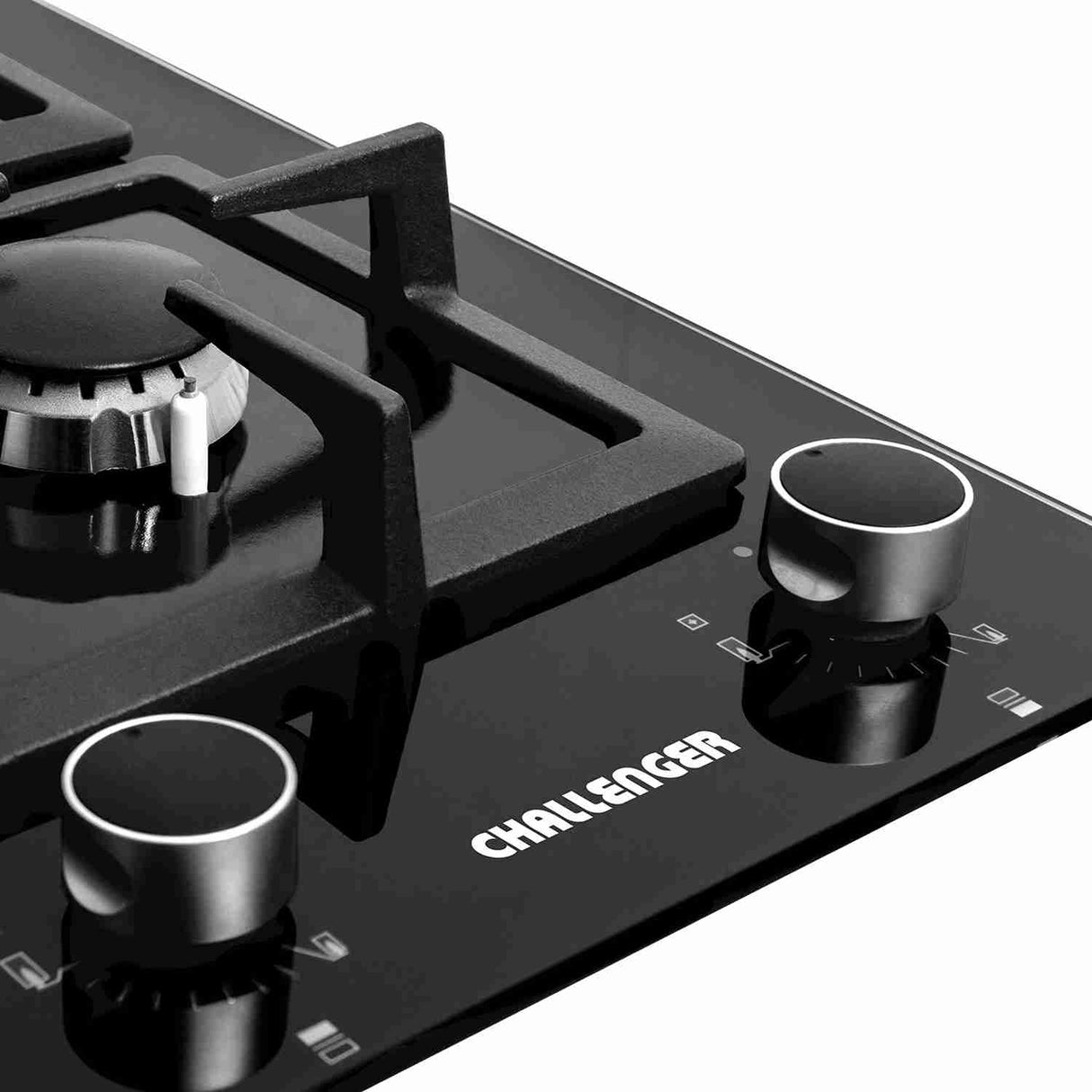 Estufa de Empotrar Challenger Negro 30x52cm de Dos Quemadores - Electrodomesticos | Bylmo