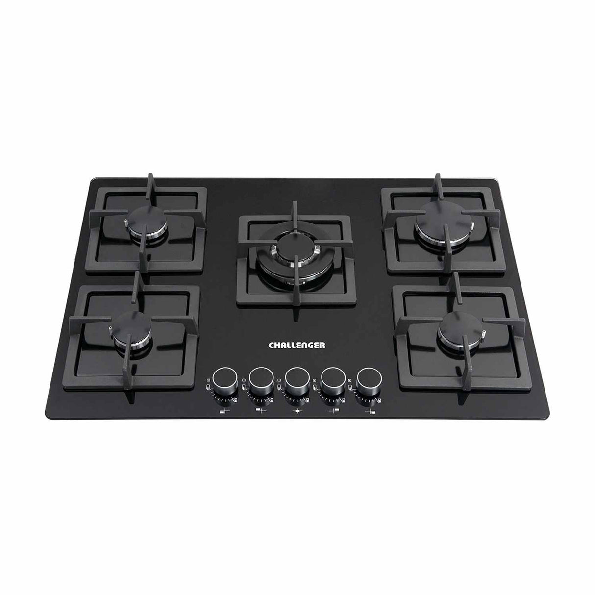 Estufa de Empotrar Challenger Negro 76x52cm de Cinco Quemadores - Electrodomesticos | Bylmo