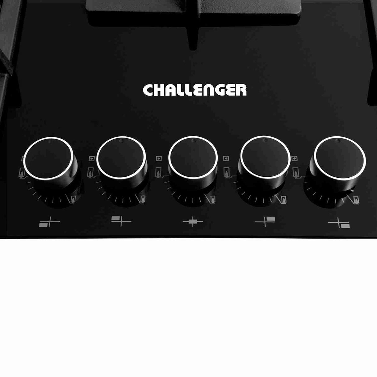 Estufa de Empotrar Challenger Negro 76x52cm de Cinco Quemadores - Electrodomesticos | Bylmo