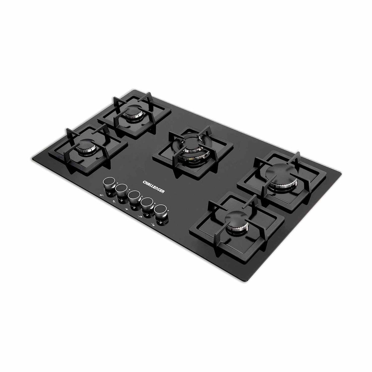Estufa de Empotrar Challenger Negro 91x52cm de Cinco Quemadores - Electrodomesticos | Bylmo