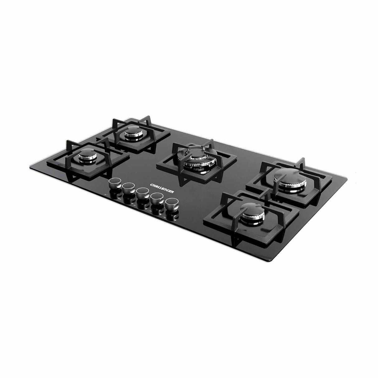 Estufa de Empotrar Challenger Negro 91x52cm de Cinco Quemadores - Electrodomesticos | Bylmo