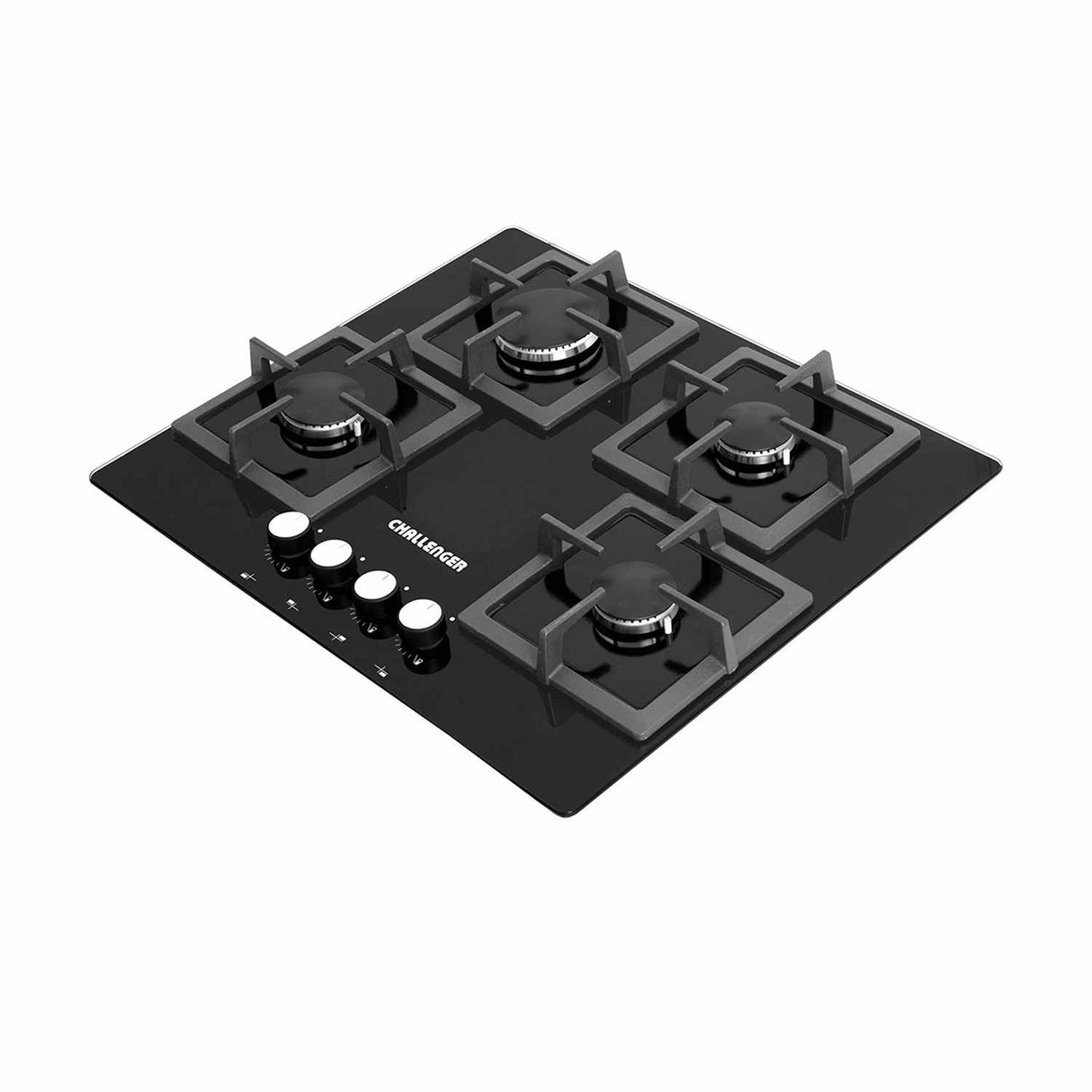 Estufa de Empotrar Challenger Negro 60x52cm de Cuatro Quemadores - Electrodomesticos | Bylmo