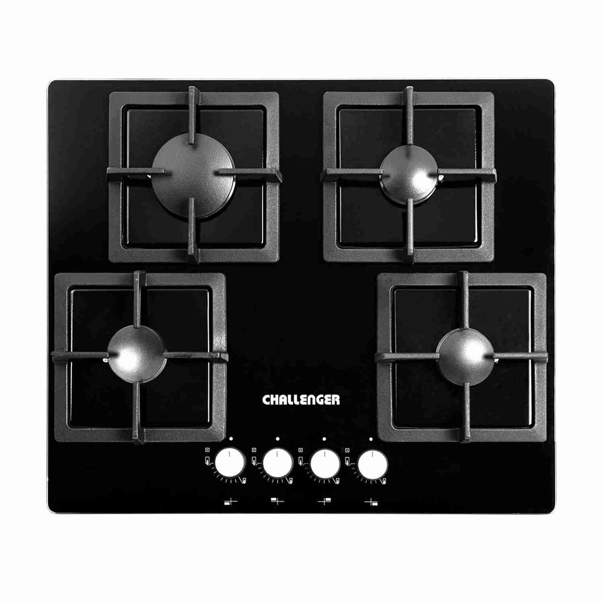 Estufa de Empotrar Challenger Negro 60x52cm de Cuatro Quemadores - Electrodomesticos | Bylmo