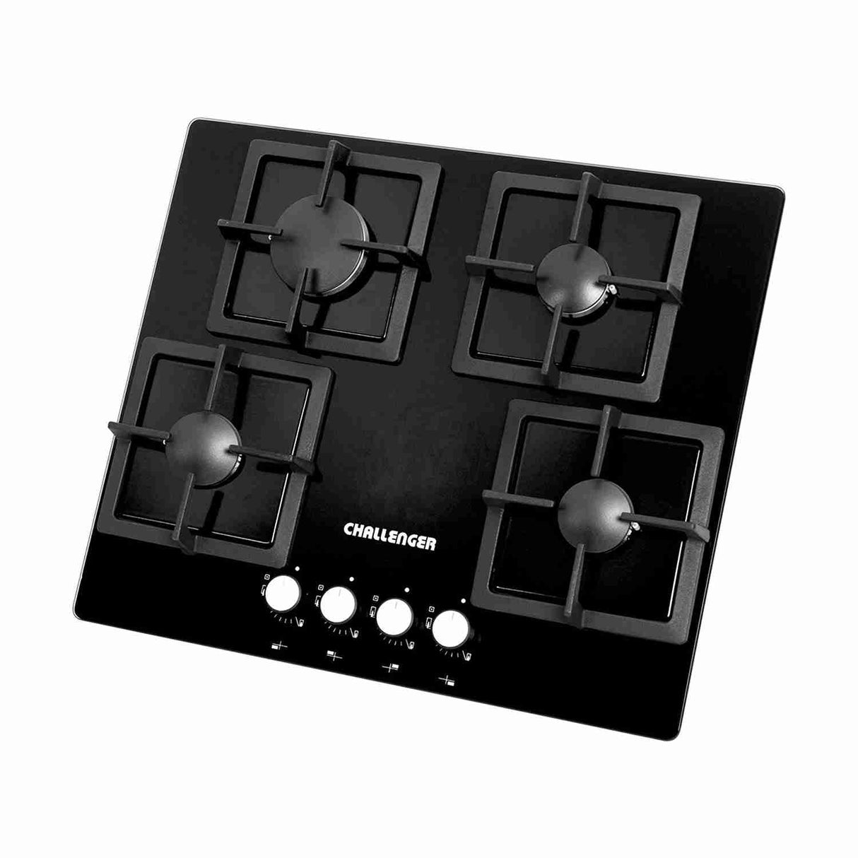 Estufa de Empotrar Challenger Negro 60x52cm de Cuatro Quemadores - Electrodomesticos | Bylmo