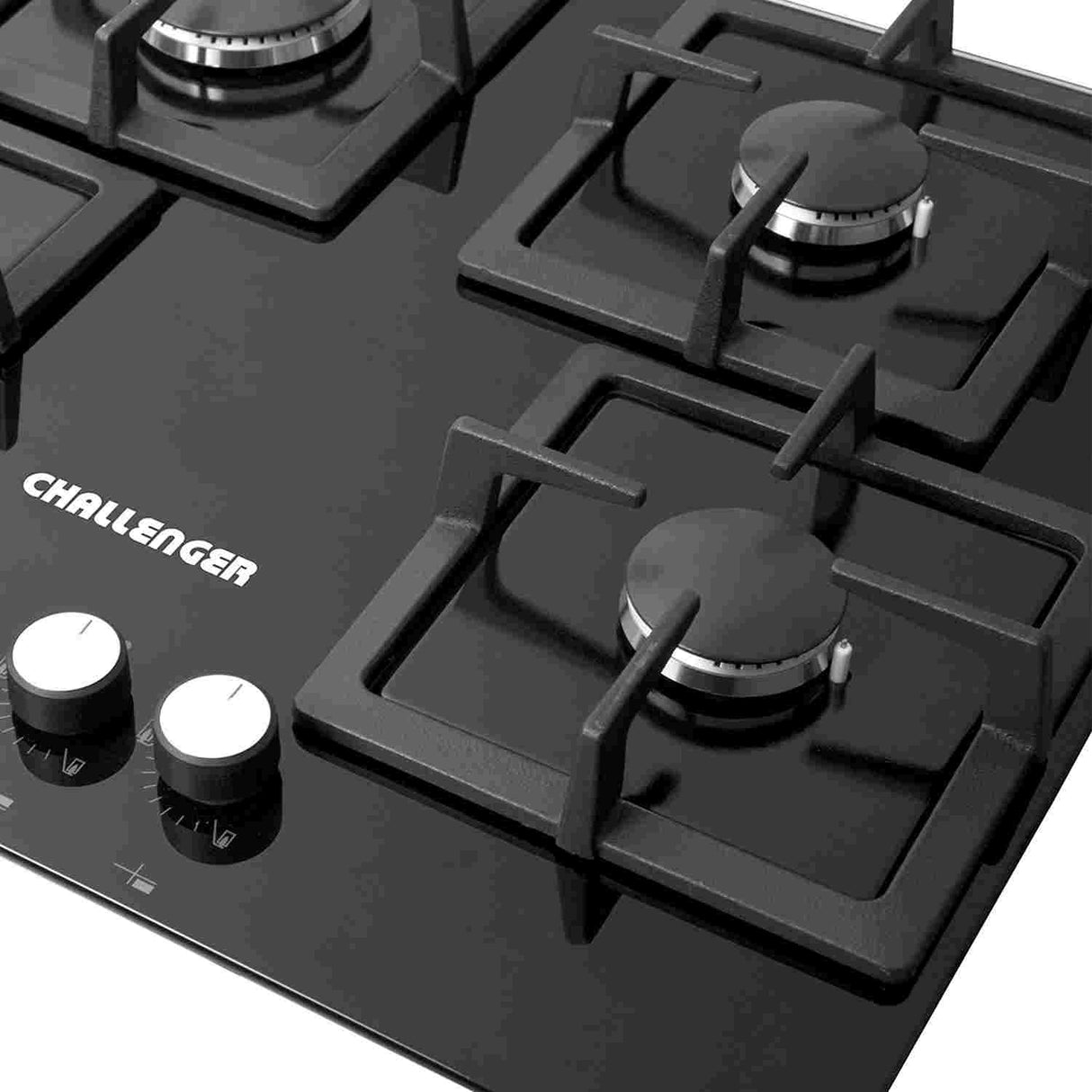 Estufa de Empotrar Challenger Negro 60x52cm de Cuatro Quemadores - Electrodomesticos | Bylmo