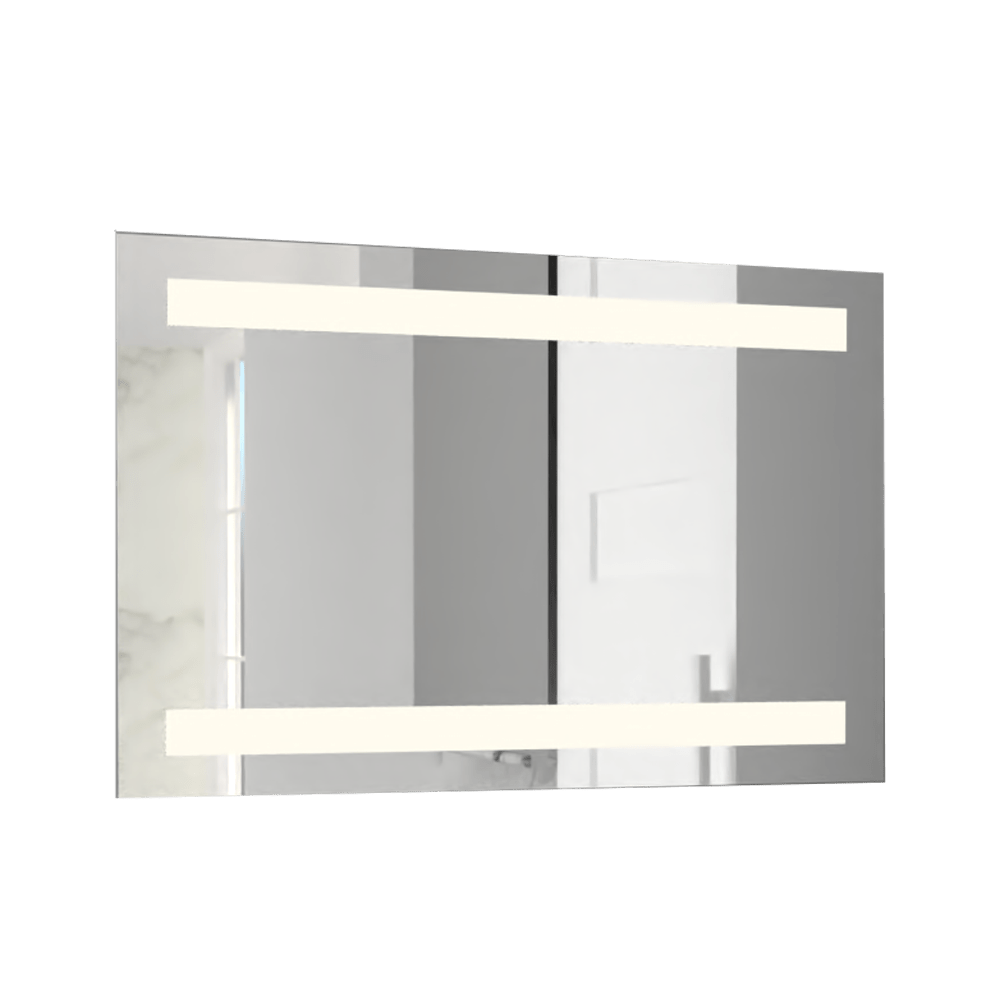 Espejo de Baño Udine Plateado 90x60cm Rectangular con Biselado - Espejos de Baño | Bylmo