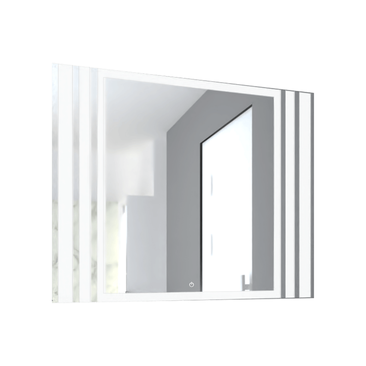 Espejo de Baño Apolo Plateado 100x80cm Rectangular y con Iluminiación Led - Espejos de Baño | Bylmo