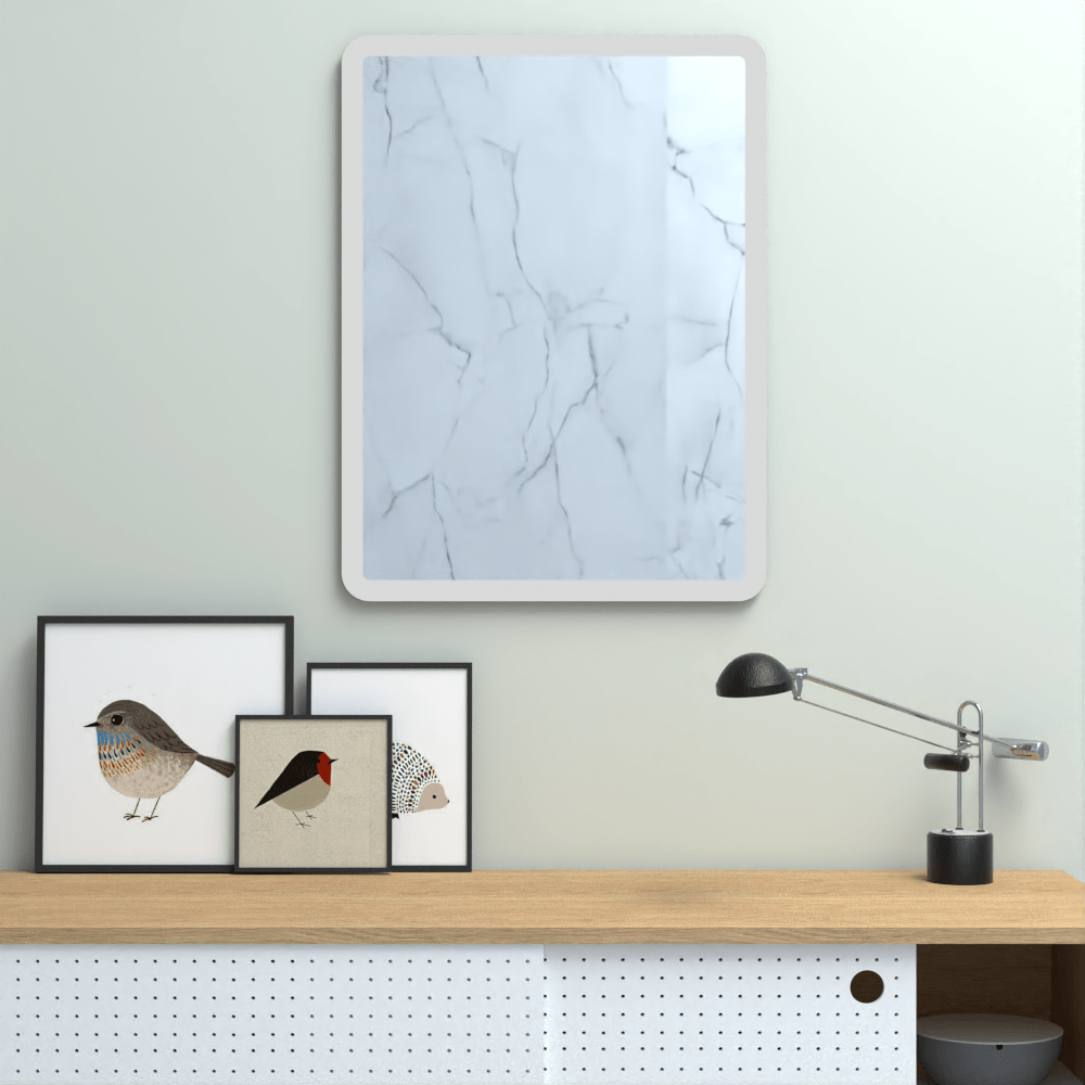 Espejo de Baño Arezzo Plateado 60x80cm Rectangular con Sandblasting - Espejos de Baño | Bylmo