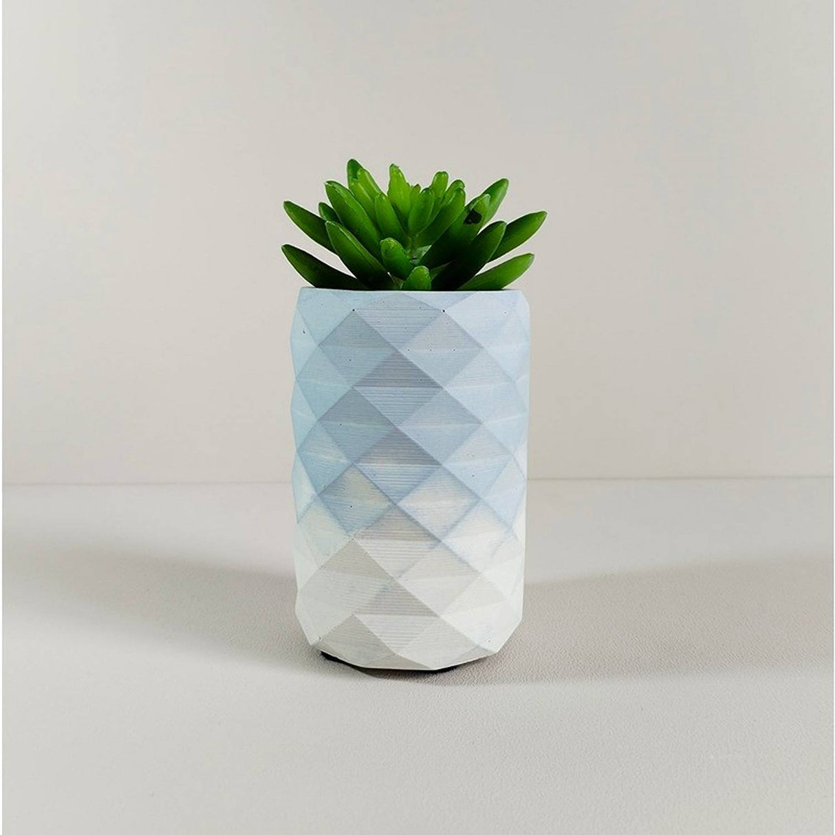 Florero Frida Azul y Blanco 6 cm Minimalista - Jardineria | Bylmo