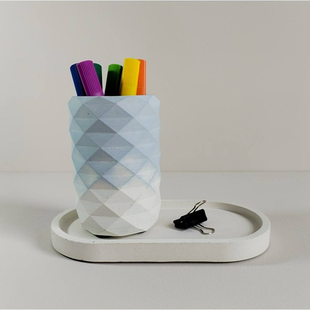 Florero Frida Azul y Blanco 6 cm Minimalista - Jardineria | Bylmo