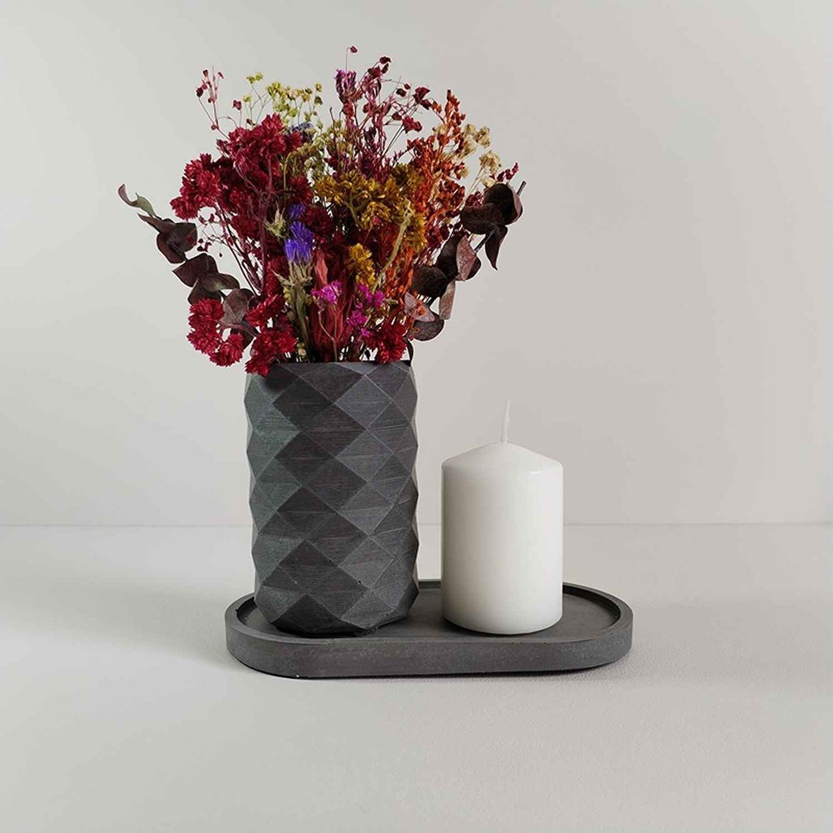 Florero Frida Gris Oscuro 6 cm Minimalista - Jardineria | Bylmo