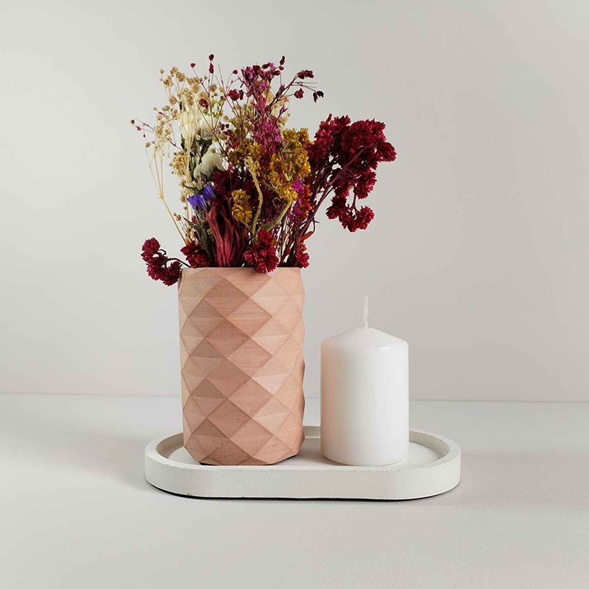 Florero Frida Palo de Rosa 6 cm Minimalista - Jardineria | Bylmo