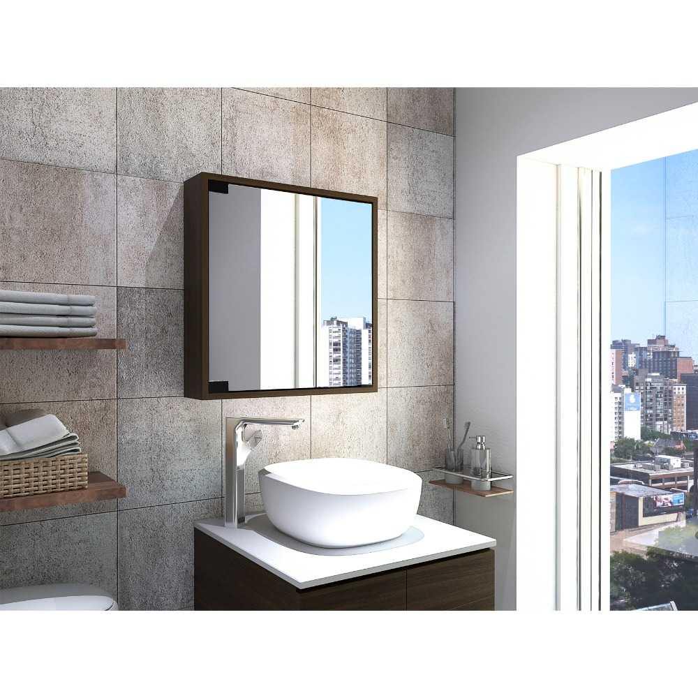 Gabinete Toledo Amareto 50 cm con Espejo - Gabinetes | Bylmo