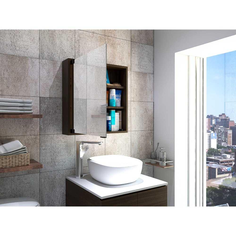 Gabinete Toledo Amareto 50 cm con Espejo - Gabinetes | Bylmo