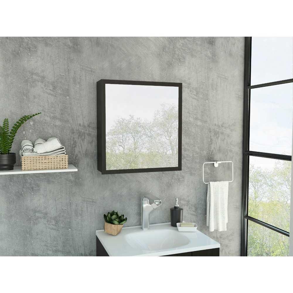 Gabinete Duma Wengue 50 cm con Espejo - Gabinetes | Bylmo