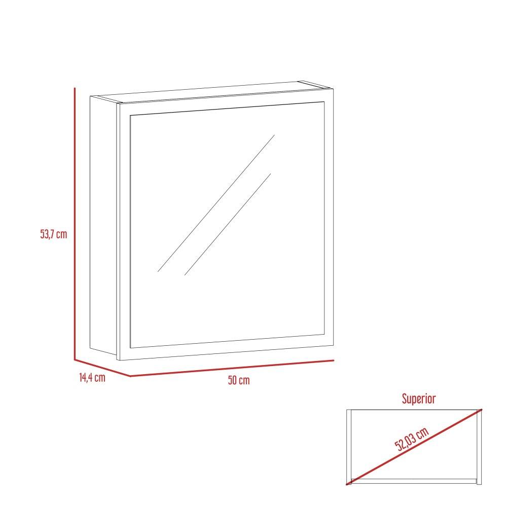 Gabinete Duma Rovere 50 cm con Espejo - Gabinetes | Bylmo